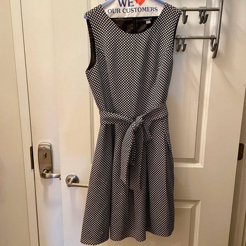 Tommy Hilfiger Polka Dot Belted Fit and Flare Dress Size 14